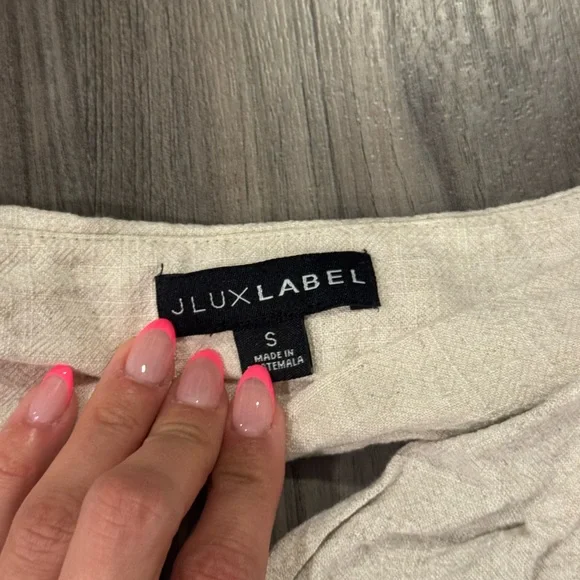 Linen maxi skirt with slit - Picture 3 of 4